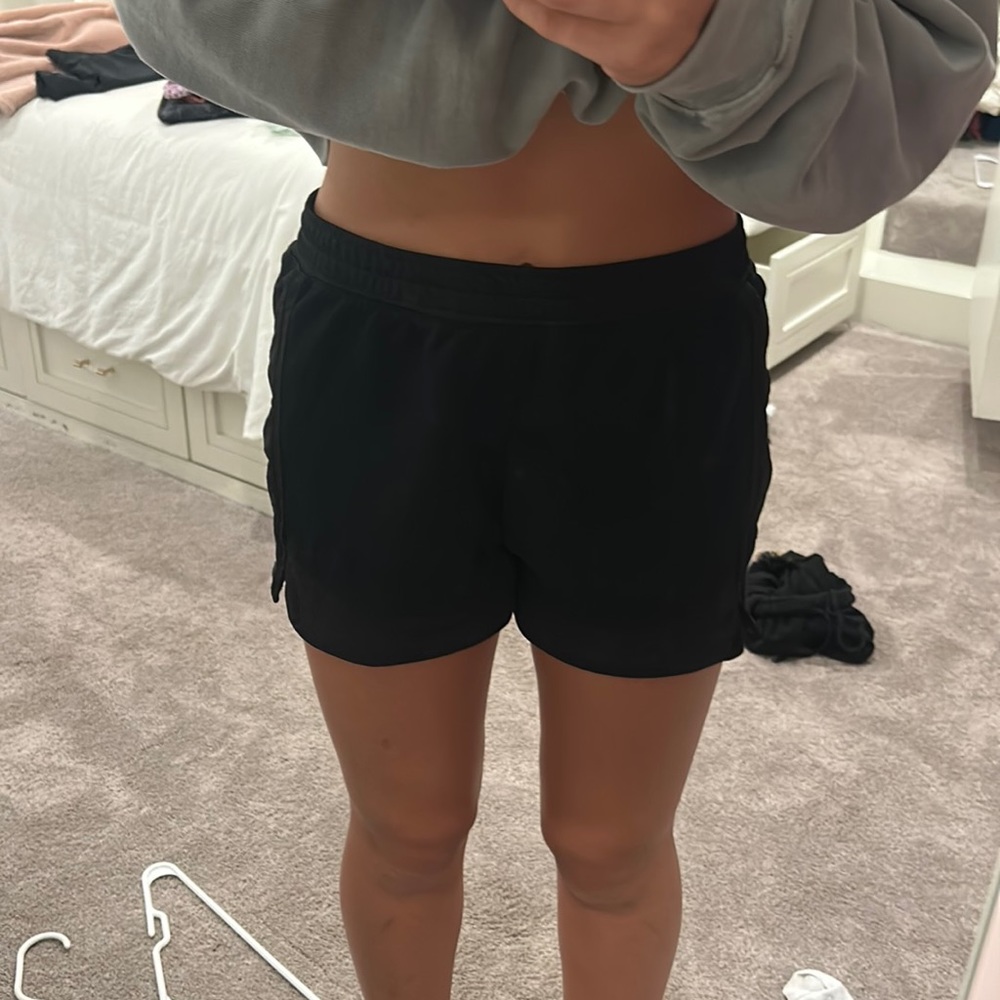 black shorts
